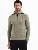 No Excess Pullover Collar Half Zip Soft - Sand