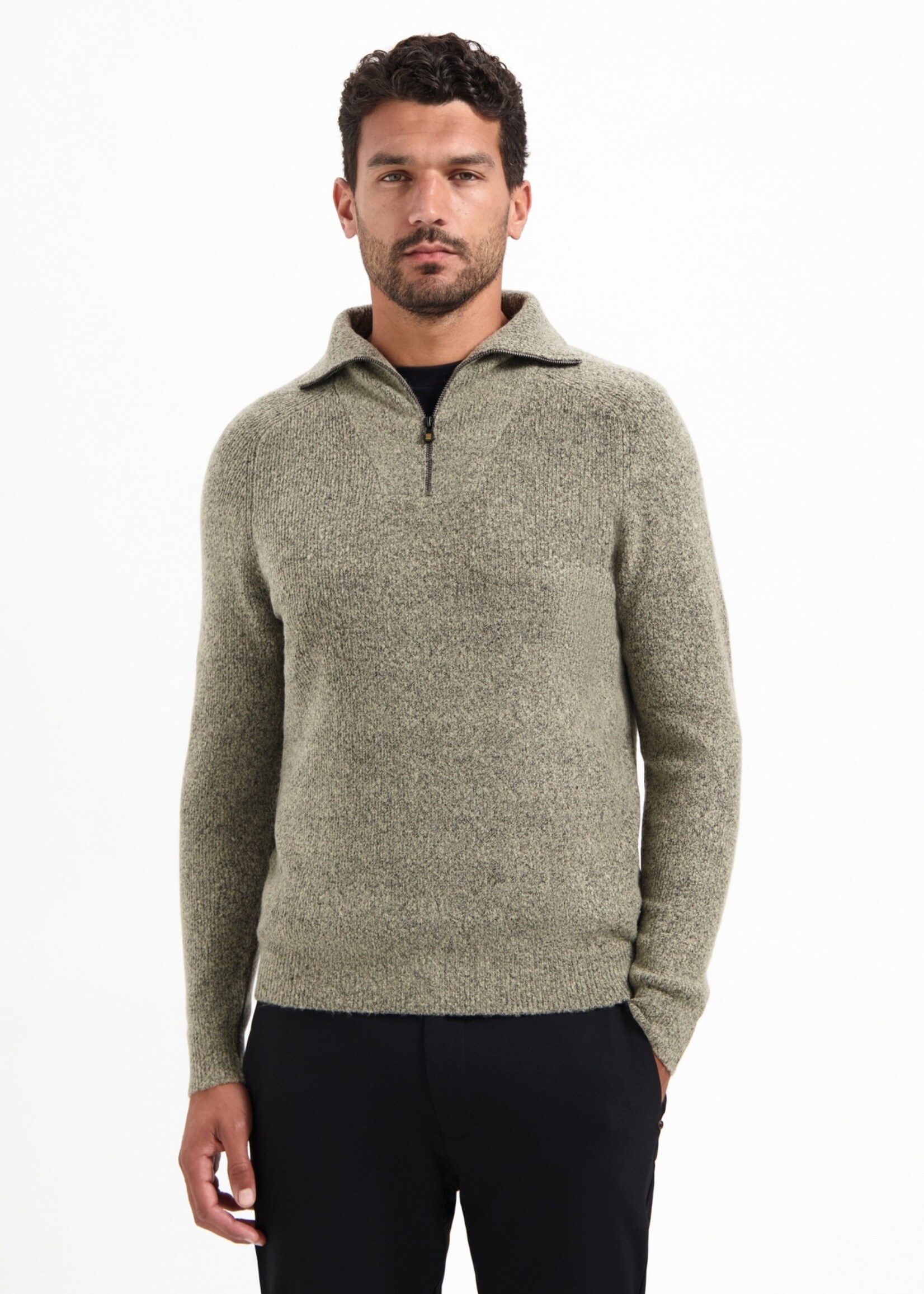 No Excess Pullover Collar Half Zip Soft - Sand