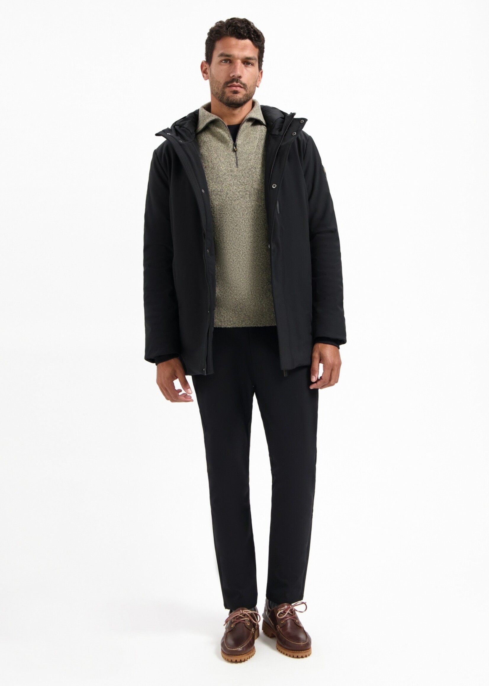 No Excess Pullover Collar Half Zip Soft - Sand