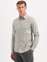 No Excess Overhemd Stretch Allover Printed - Taupe
