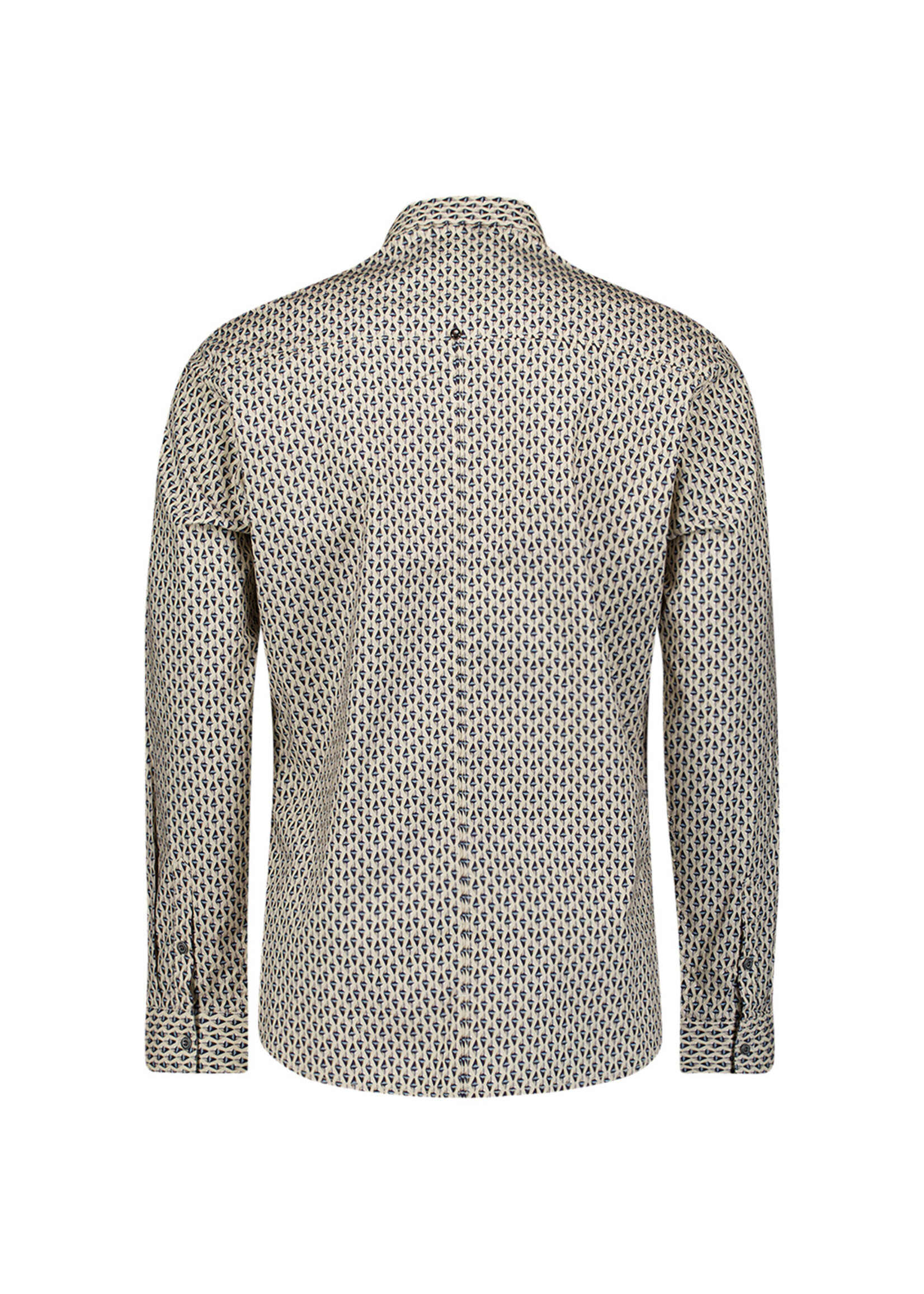 No Excess Overhemd Stretch Allover Printed - White