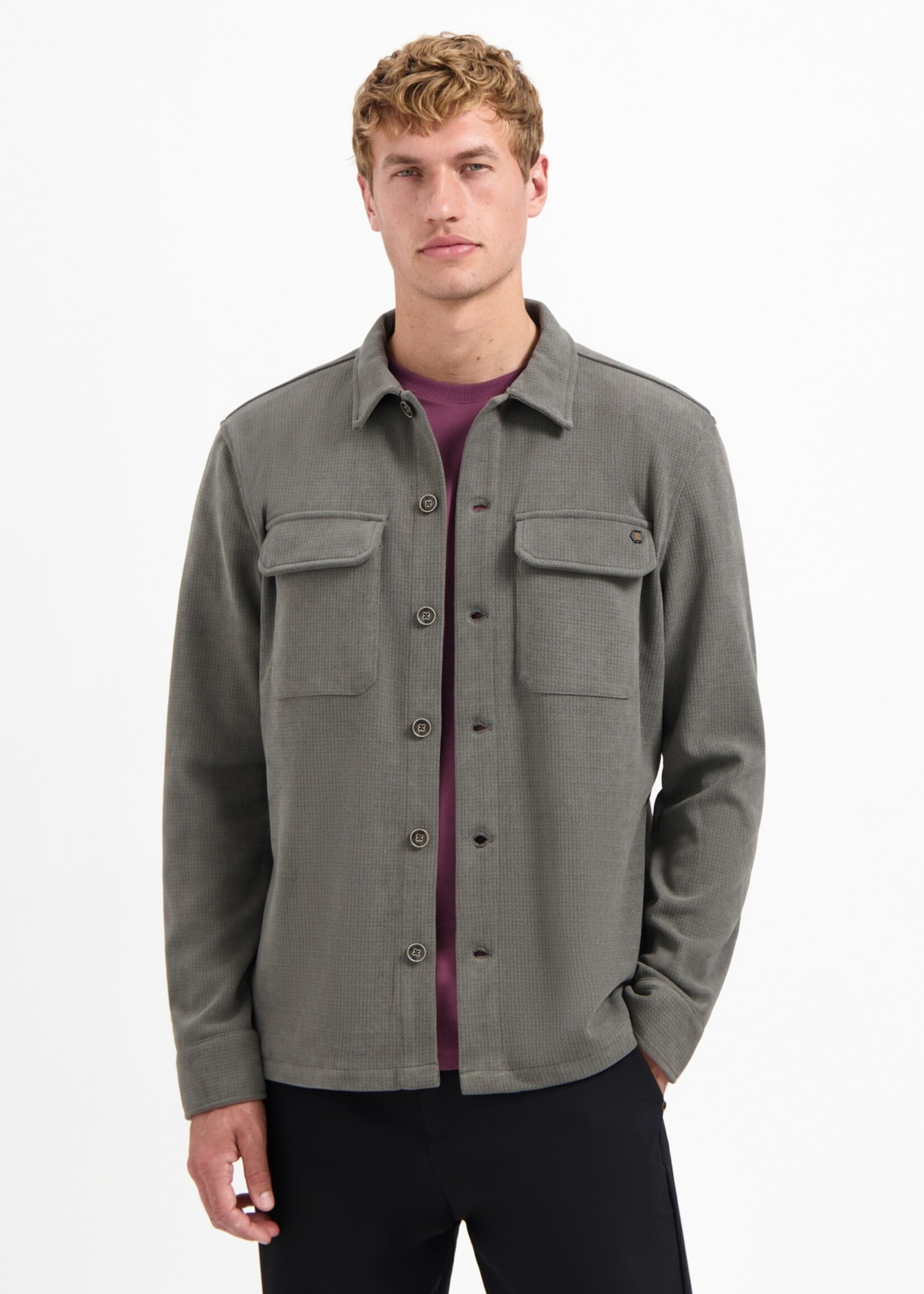 No Excess Overshirt Button Corduroy - Dark Clay