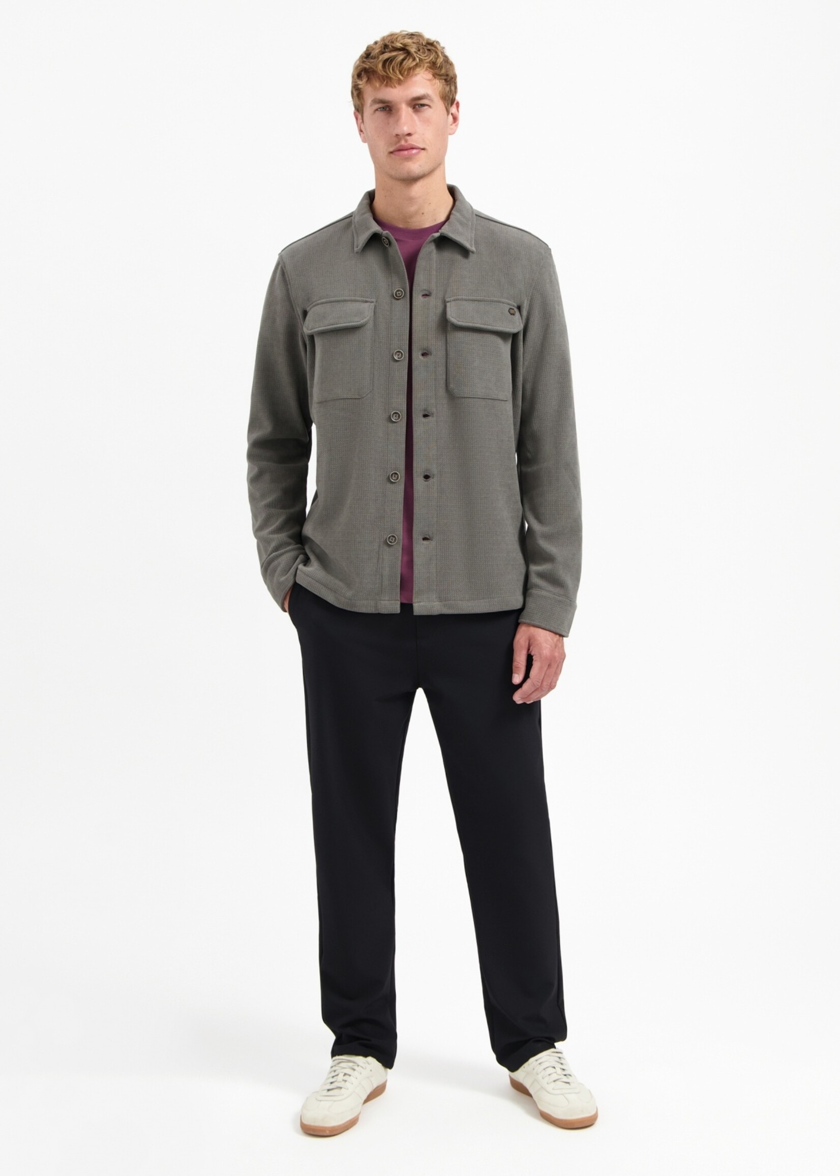 No Excess Overshirt Button Corduroy - Dark Clay
