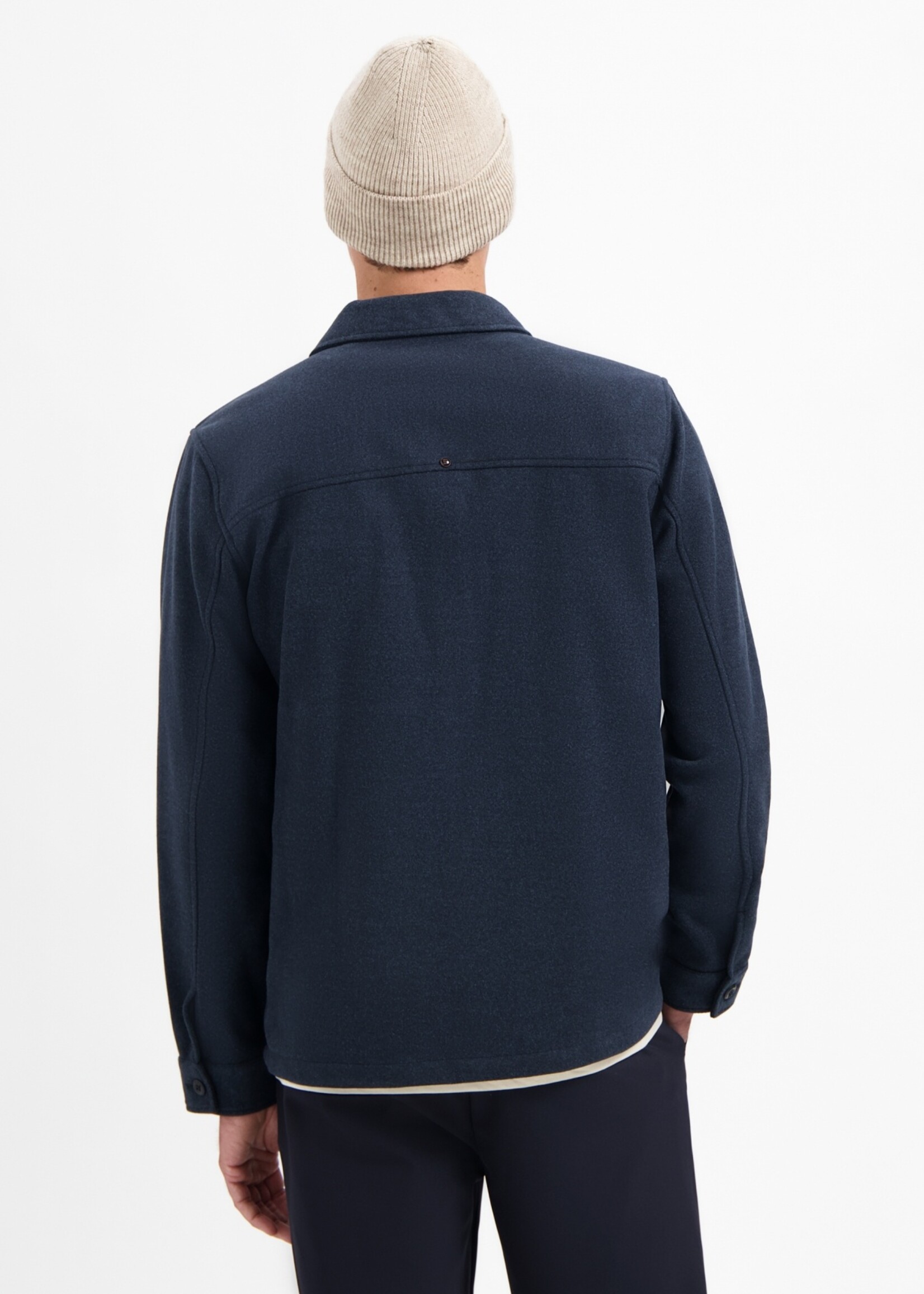 No Excess Overshirt Button Closure Melange - Night