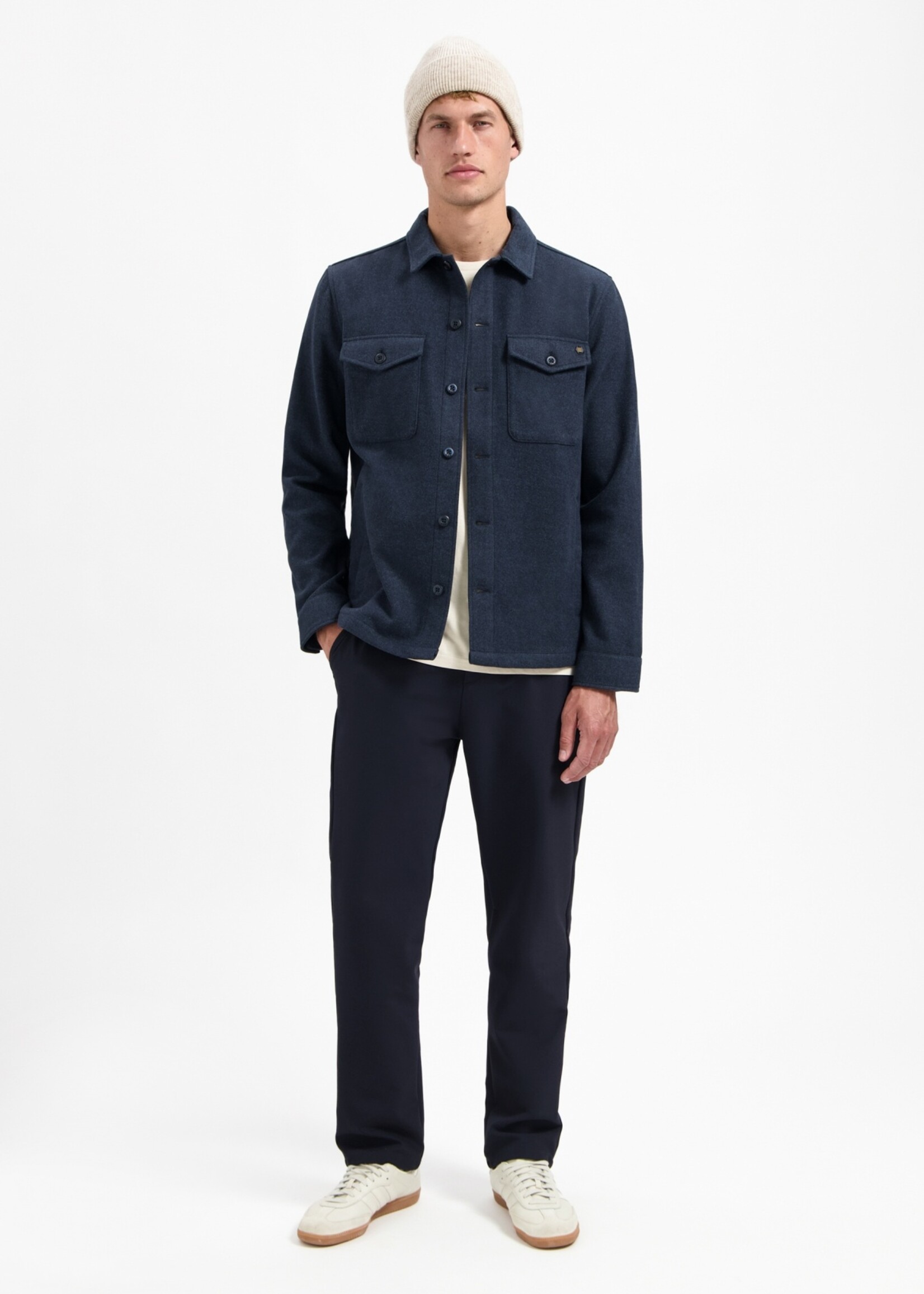 No Excess Overshirt Button Closure Melange - Night