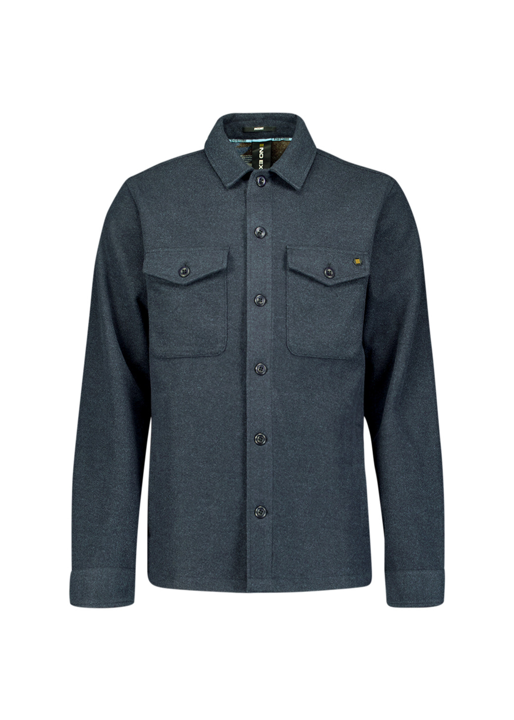 No Excess Overshirt Button Closure Melange - Night