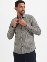 No Excess Overhemd Stretch Allover Printed - Black