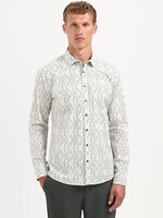 No Excess Overhemd Stretch Allover Printed - Dark Green