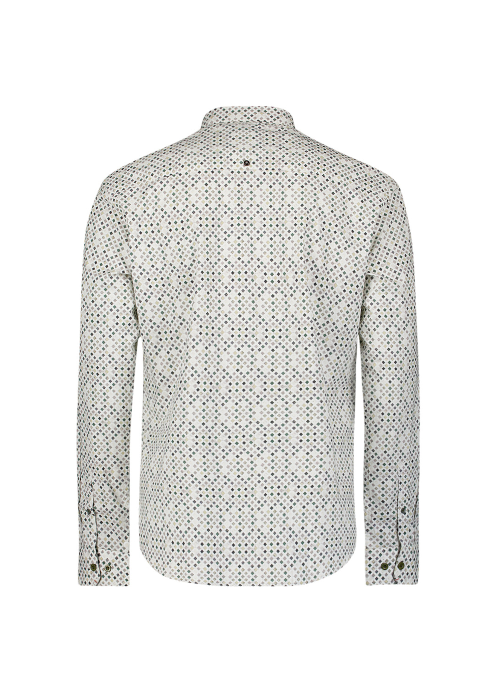 No Excess Overhemd Stretch Allover Printed - Dark Green