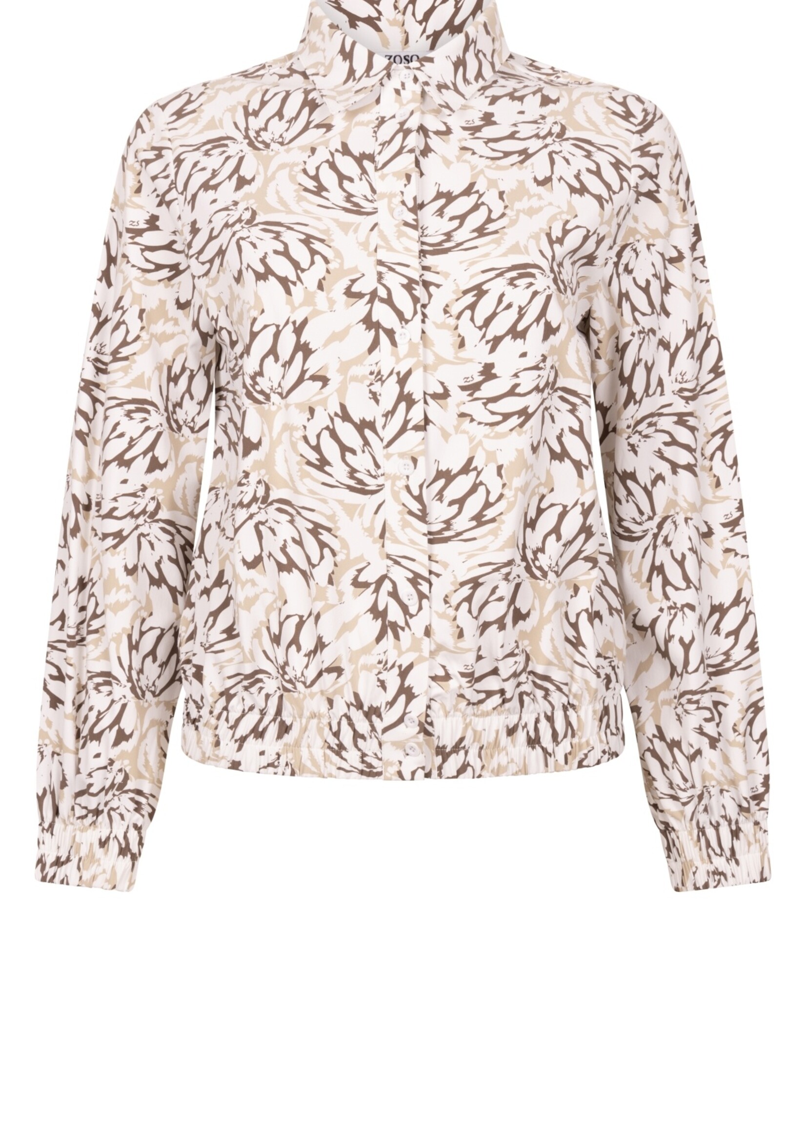 ZOSO Travel Blouse Amara - Offwhite Mocha