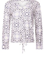 ZOSO Blouse Viscose Tessa - Offwhite Blue