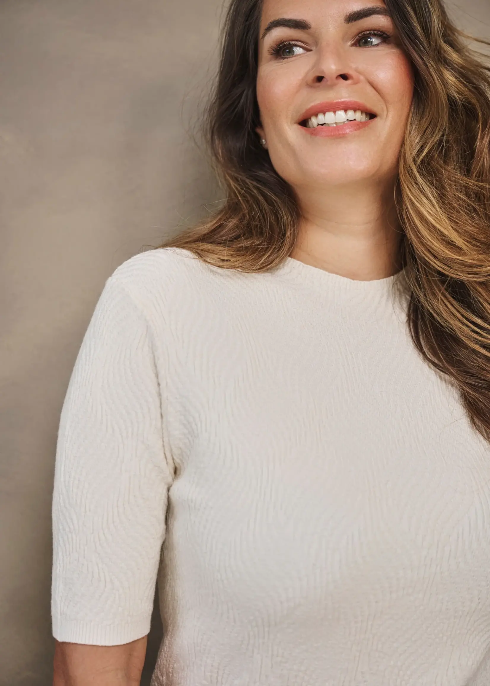 ZOSO Knitted Shirt Posh - Offwhite