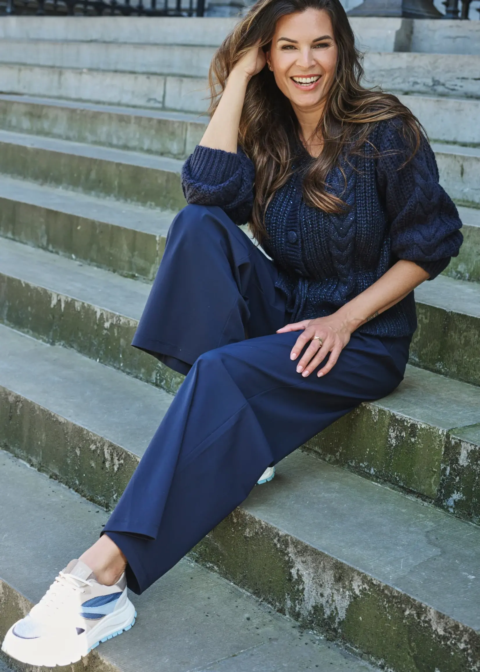 ZOSO Knitted Vest Marloes - Navy