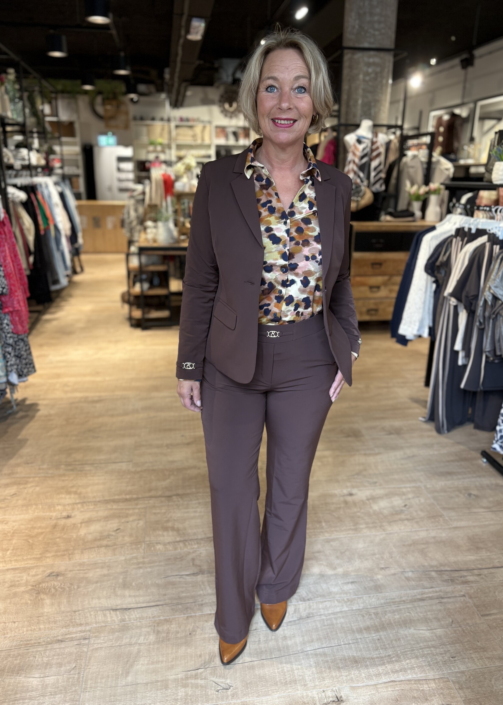 &Co Woman Broek Perrine Travel - Chocolate