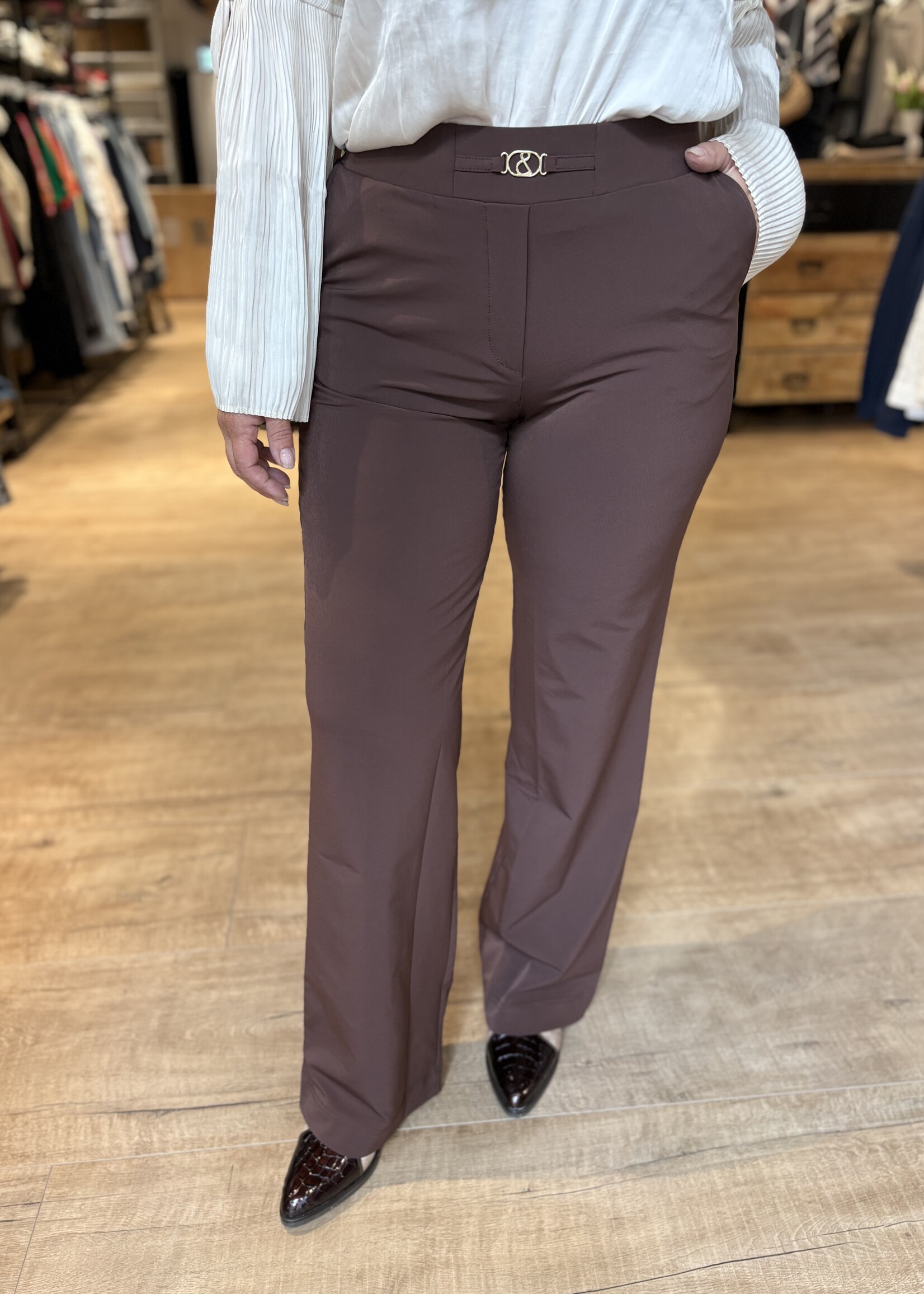 &Co Woman Broek Perrine Travel - Chocolate