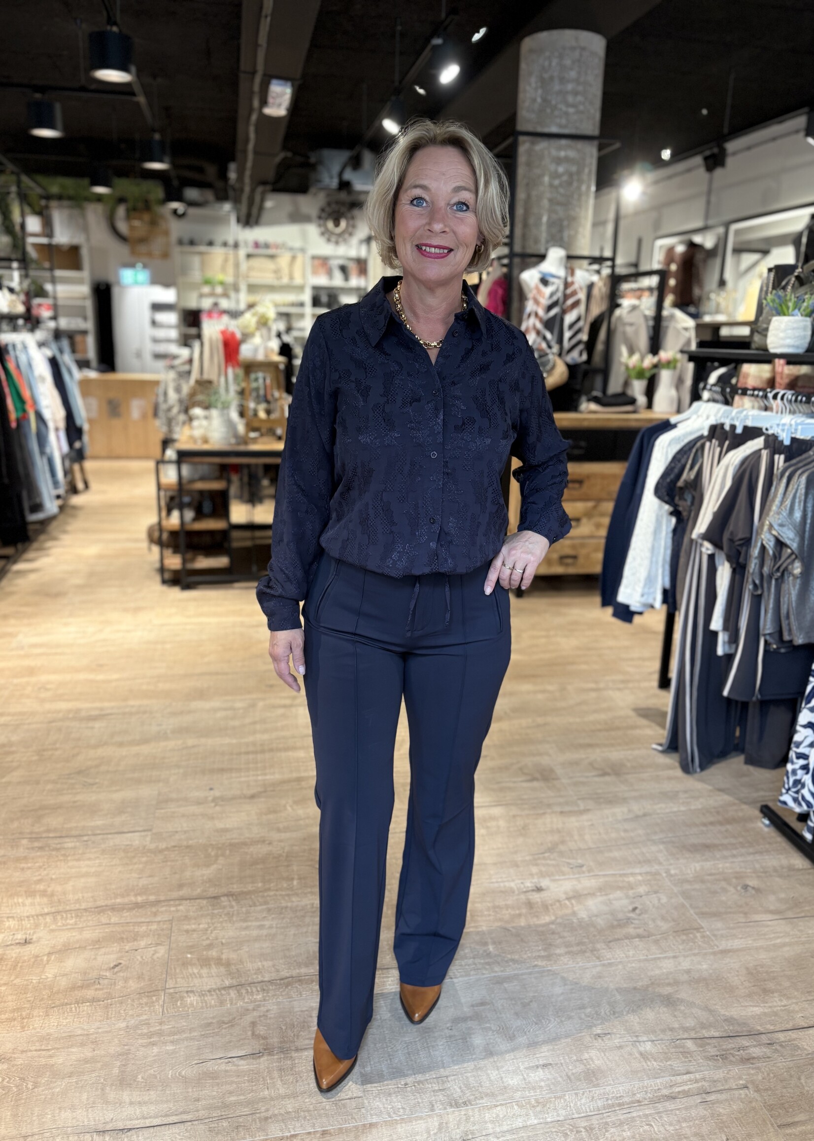 ZOSO Blouse Viscose Myrella - Navy