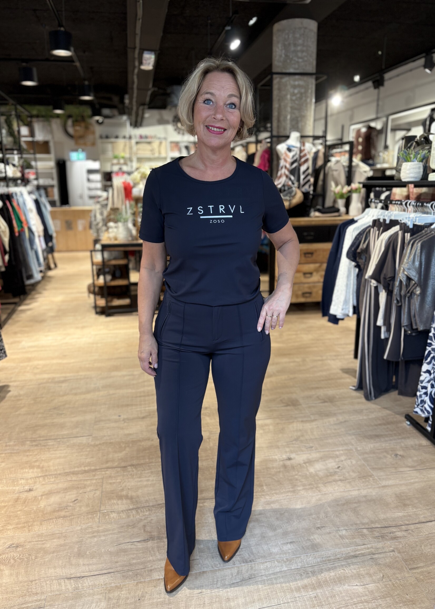 ZOSO T-shirt Travel Felicia - Navy