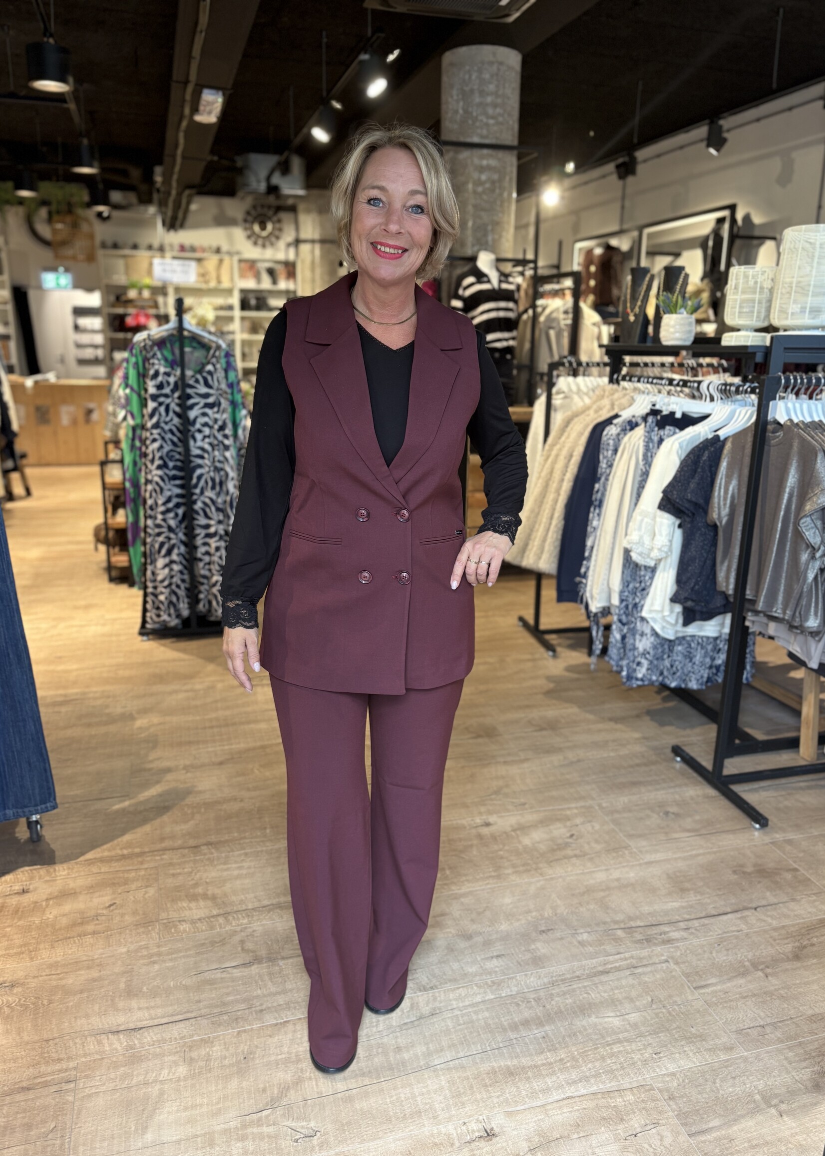 Sophia Perla Isabo Uni Gilet - Bordeaux