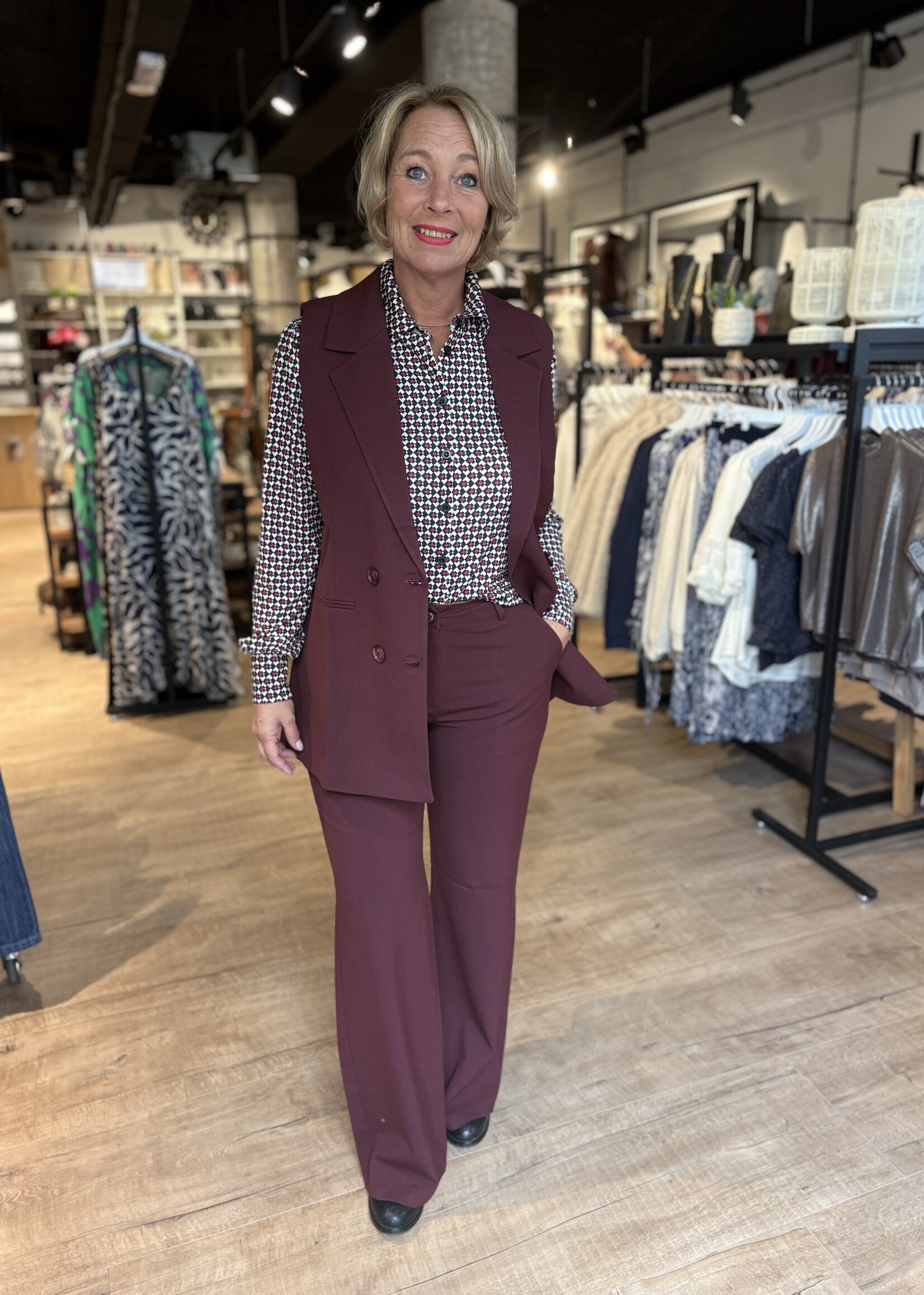 Sophia Perla Isabo Uni Gilet - Bordeaux