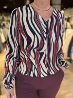 Sophia Perla Franka Print Blouse - Print Beige Bordeaux