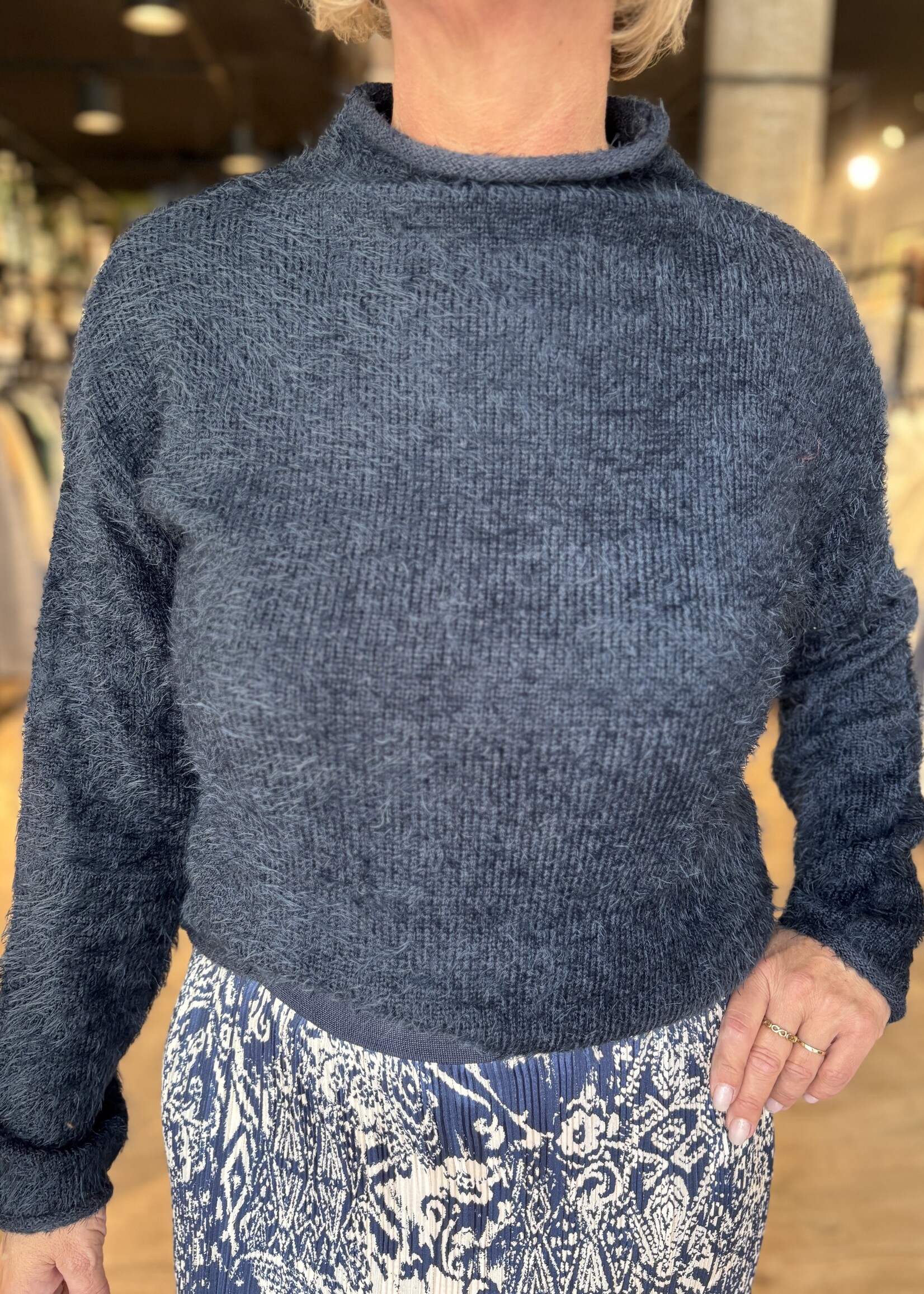 Freequent Trui Cat - Navy