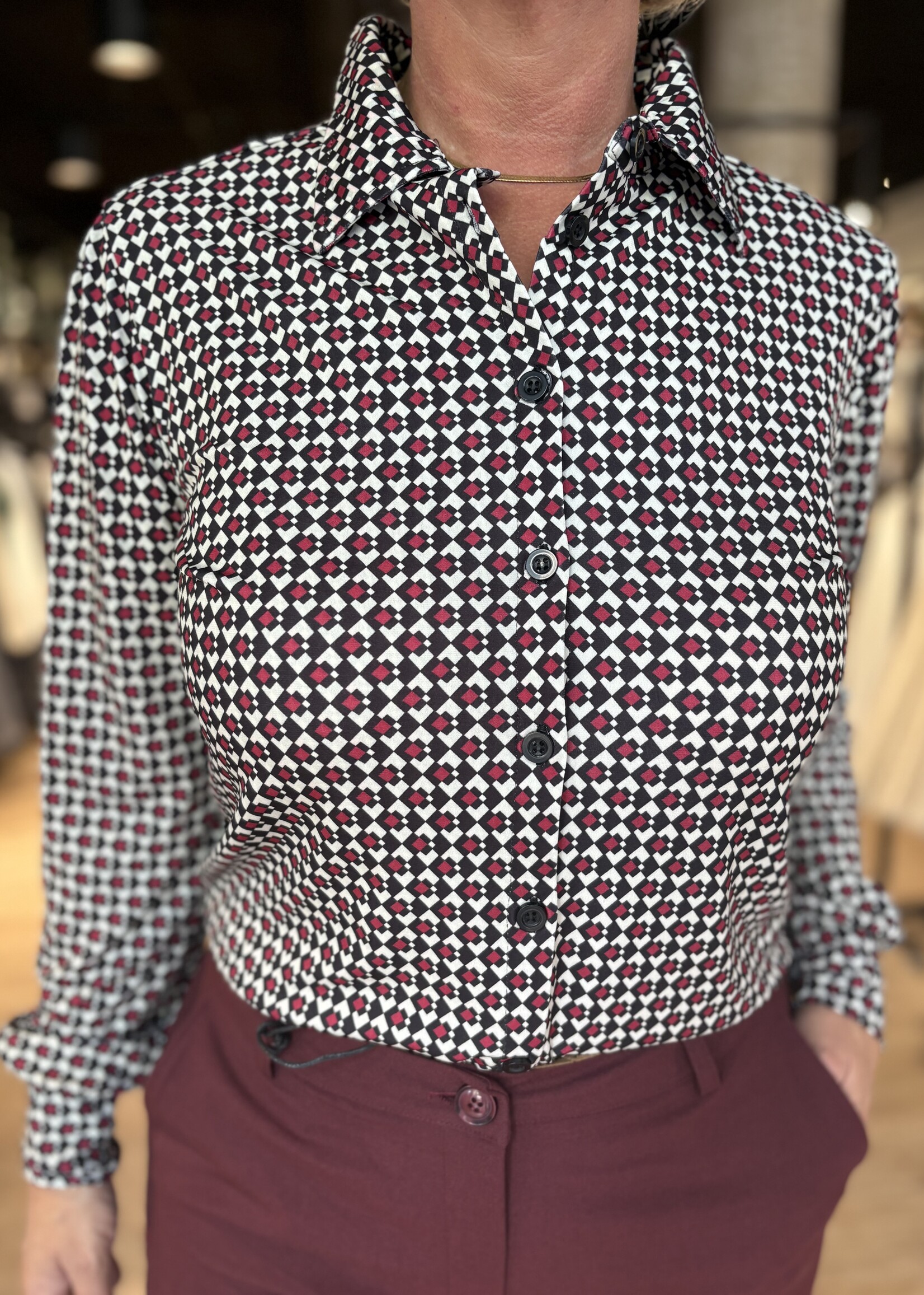 Sophia Perla Gaby Print Blouse - Print Bordeaux