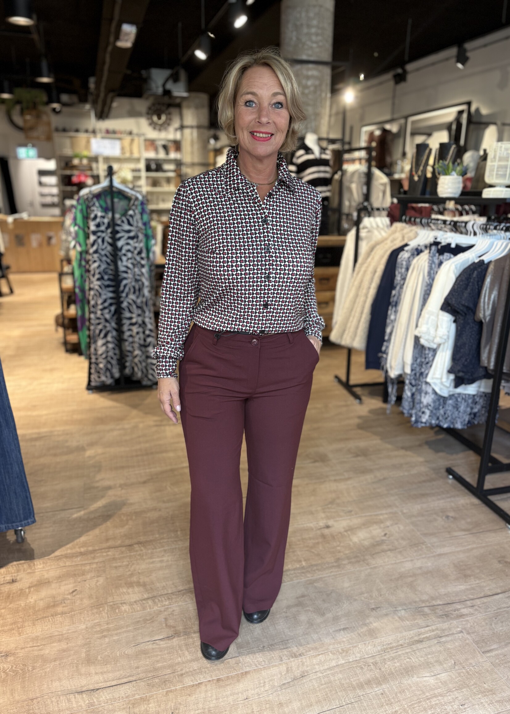 Sophia Perla Gaby Print Blouse - Print Bordeaux