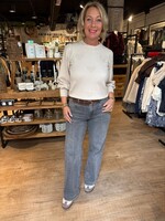 Freequent Trui Alfa Heart - Moonbeam Melange