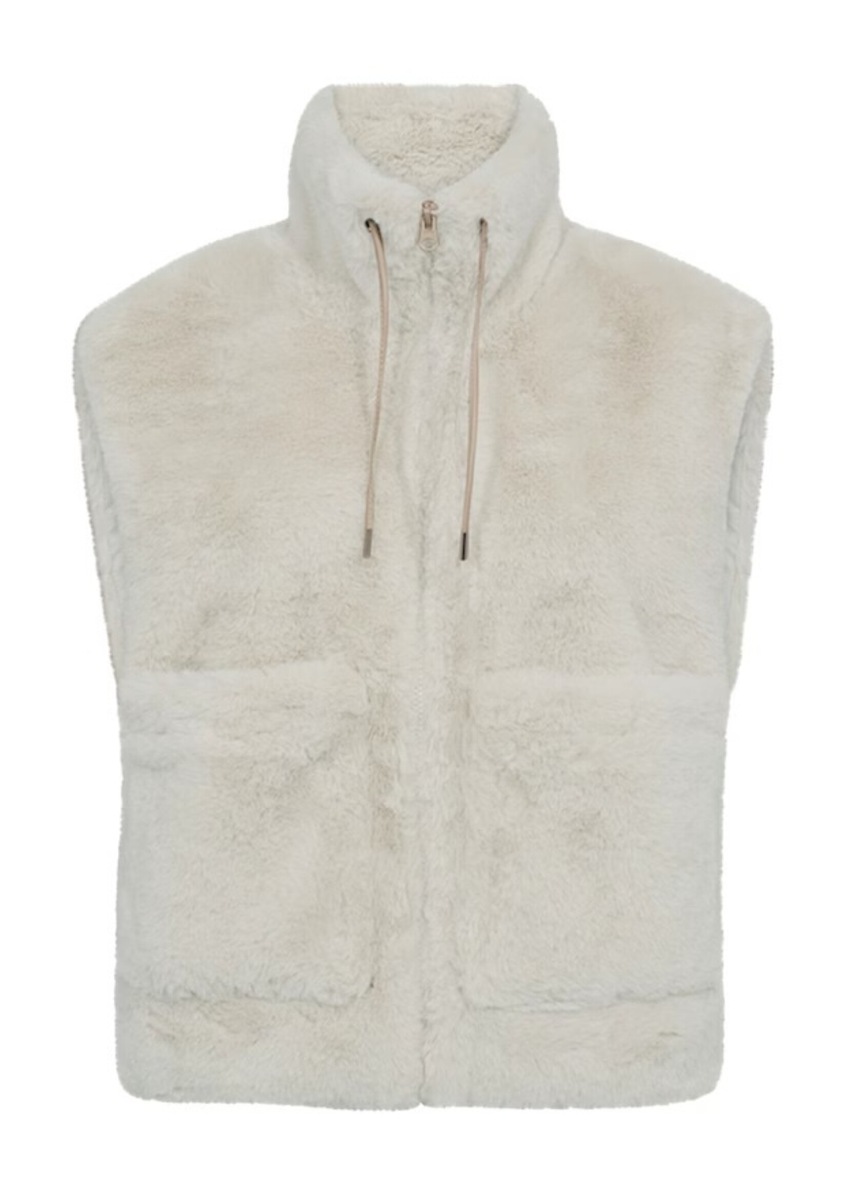 Freequent Waistcoat Faux Fur - Moonbeam