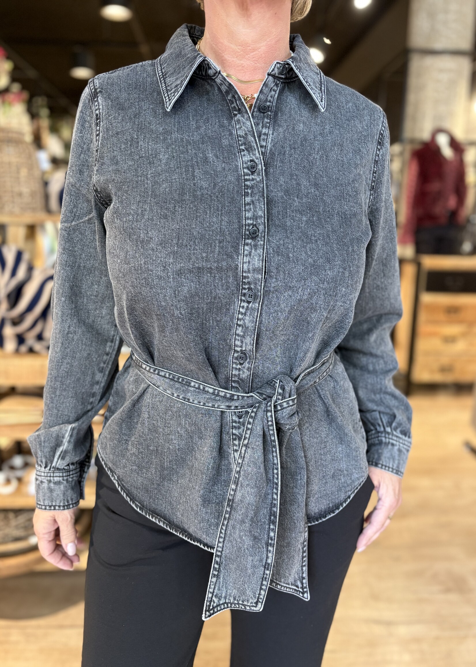 Freequent Blouse Lisea - Vintage Grey Denim