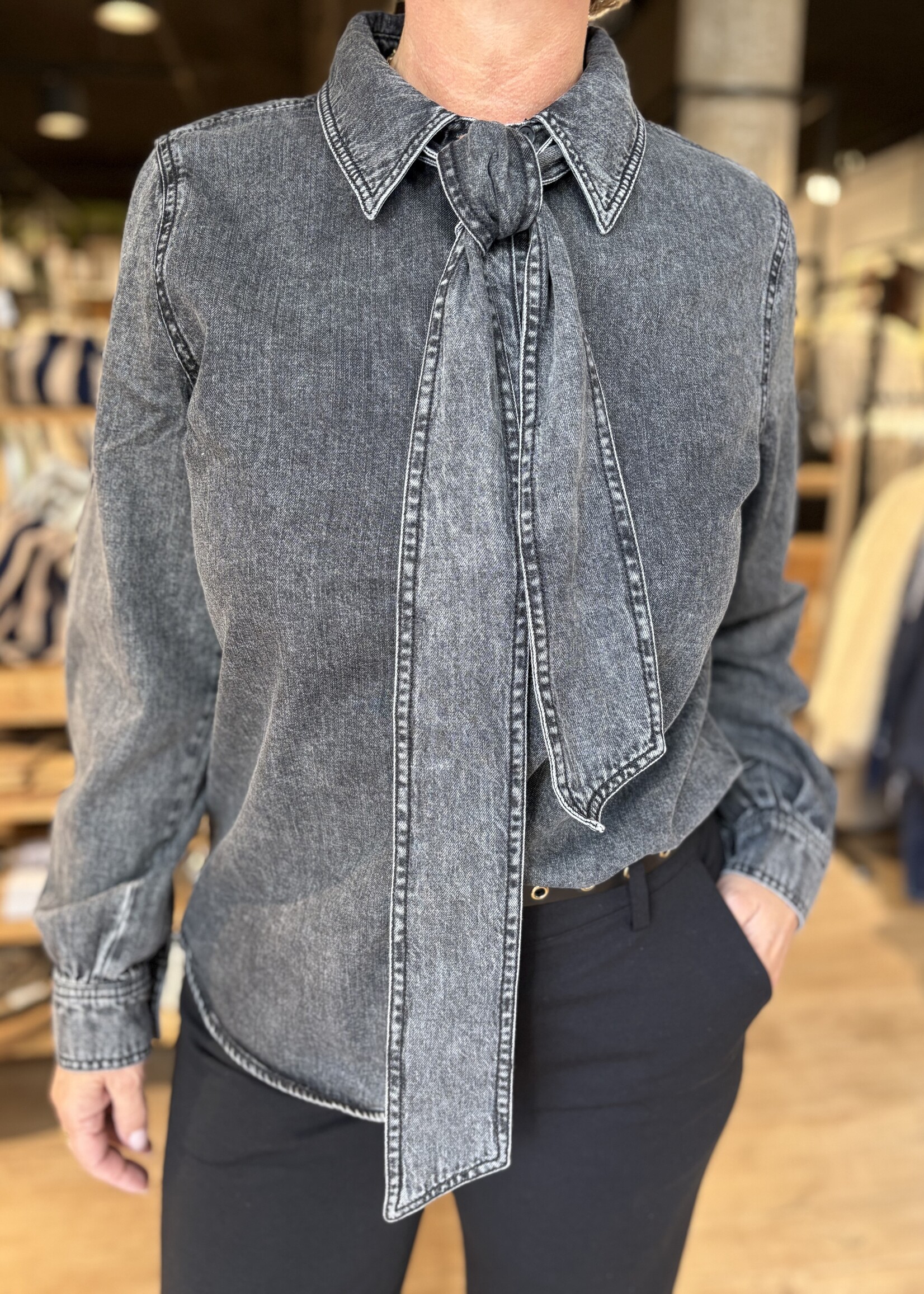 Freequent Blouse Lisea - Vintage Grey Denim