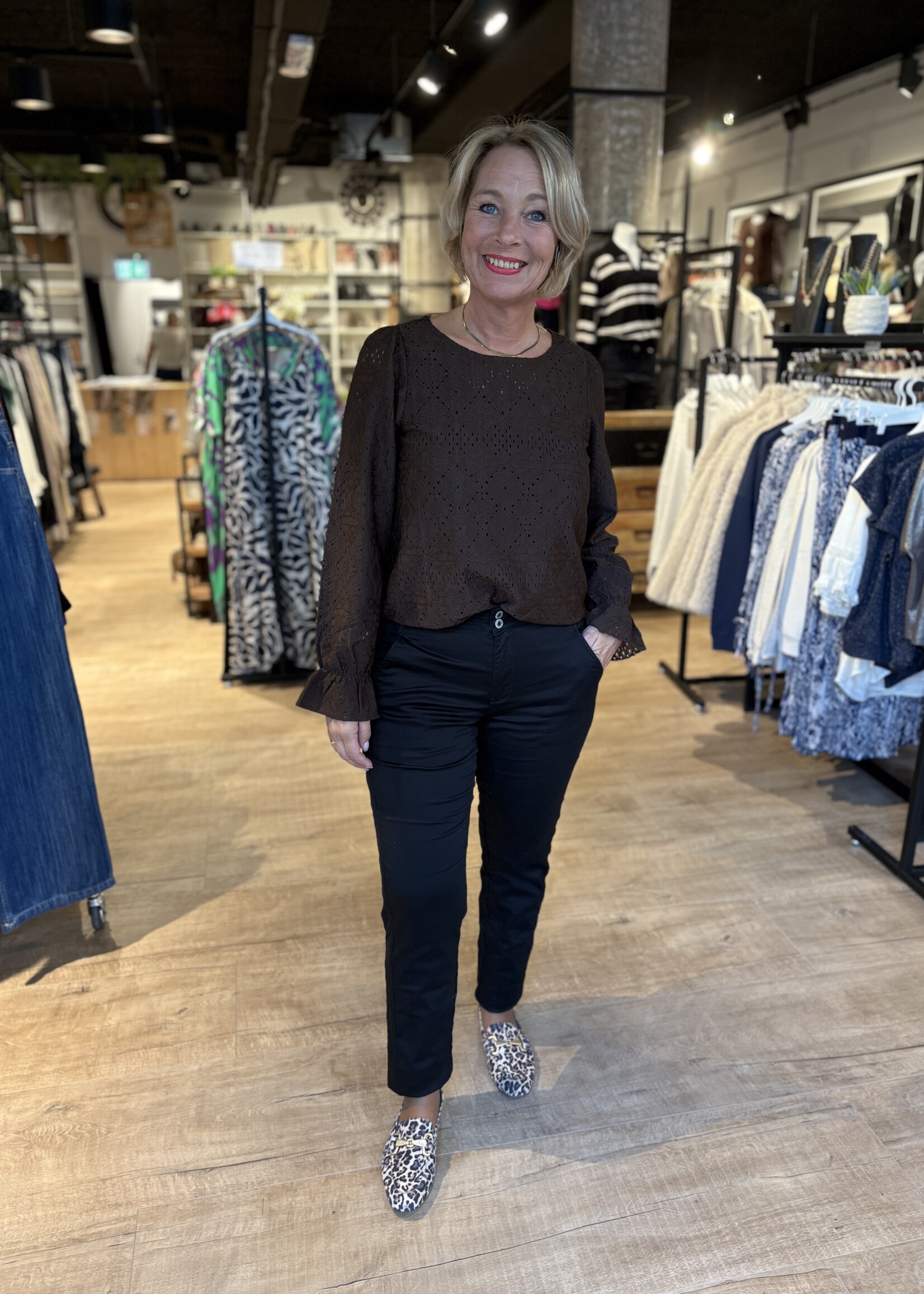 Red Button Broek Demi Jog - Black