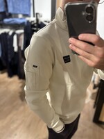 Petrol Industries Half Zip Sweater Collar - Offwhite