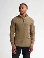 Petrol Industries Knitwear Half Zip Sweater - Tan