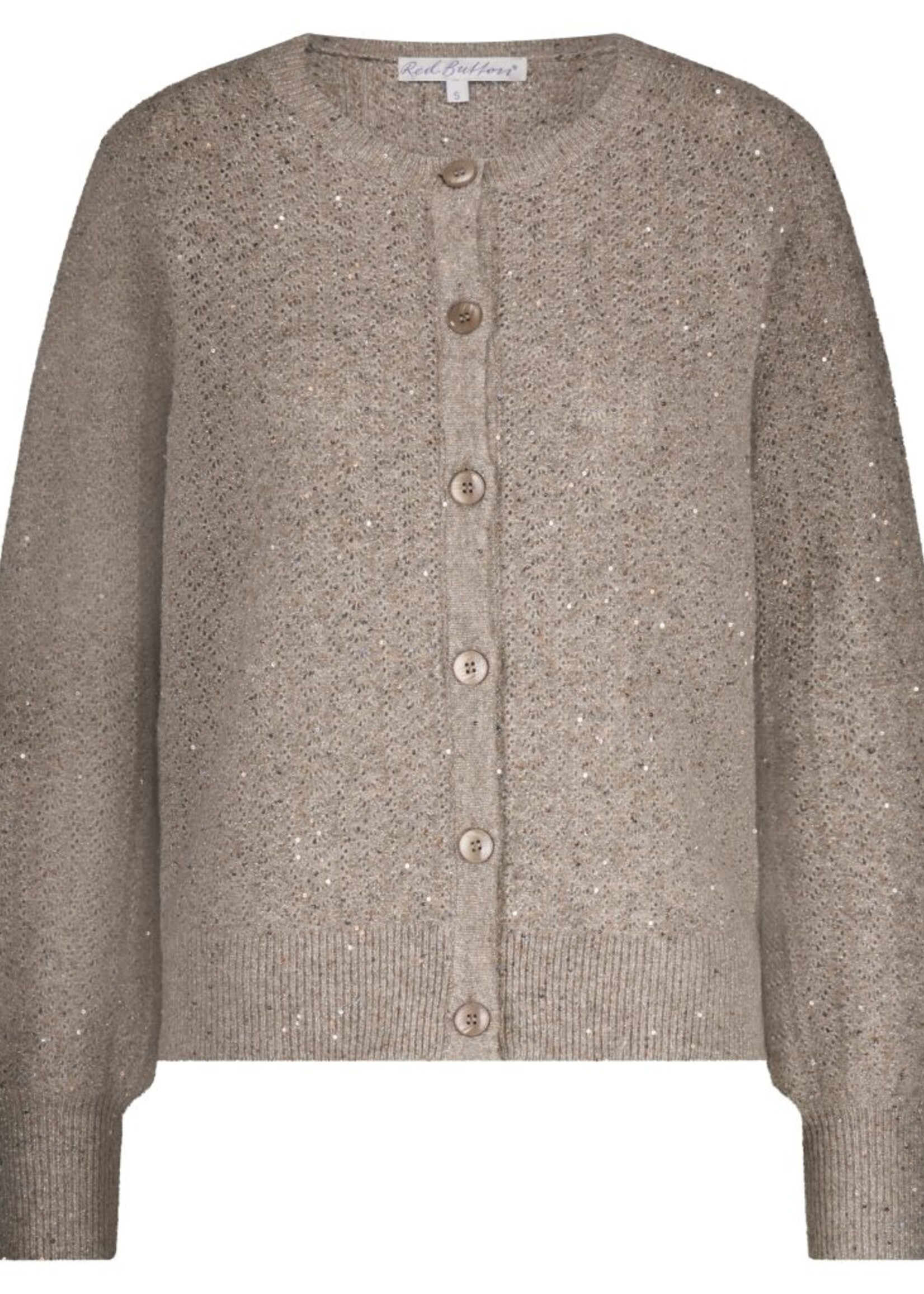 Red Button Vest Ajour Sparkle - Truffle