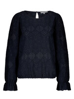 Red Button Top Ajour - Navy