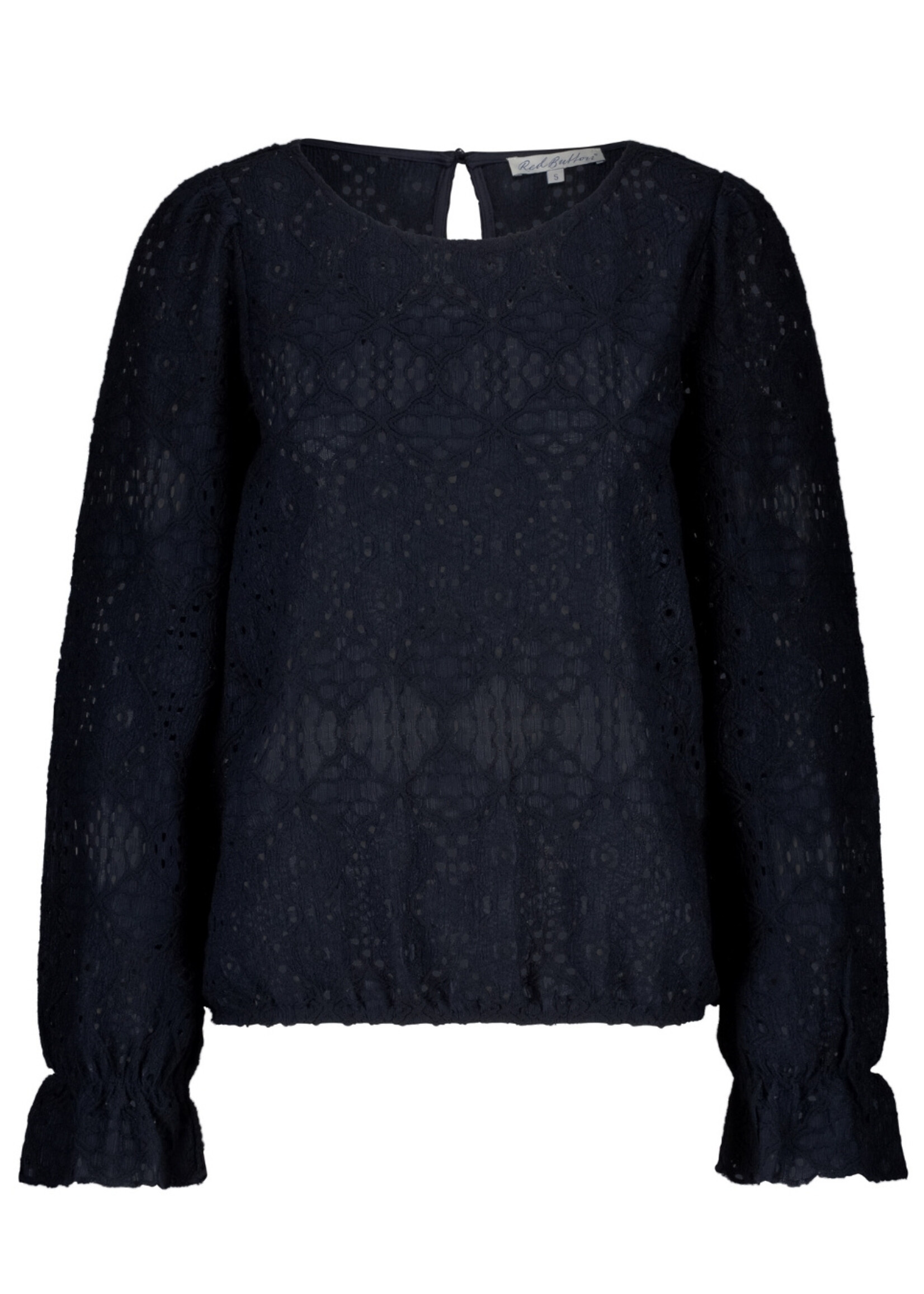 Red Button Top Ajour - Navy