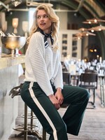 Red Button Sweater Fluffy Ajour - Ecru