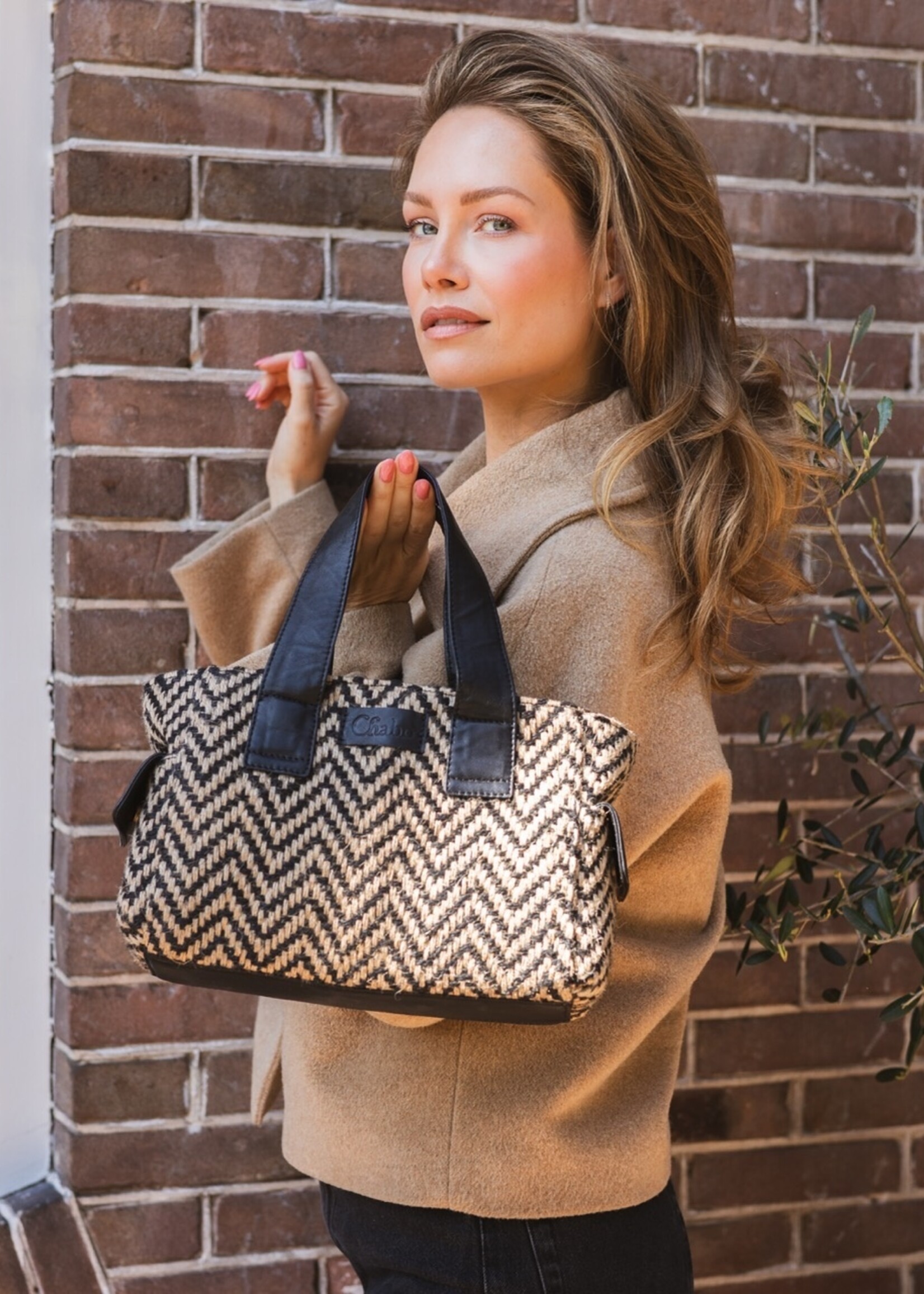 Chabo Handbag Jaquard Romio - Black