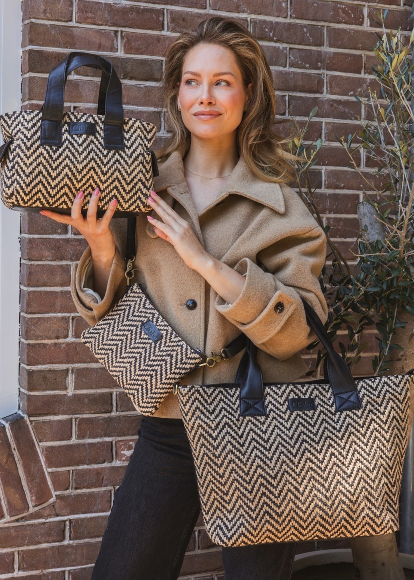 Chabo Crossbody Jaquard Romio - Black