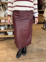 Red Button Rok Aline Faux Leather - Aubergine