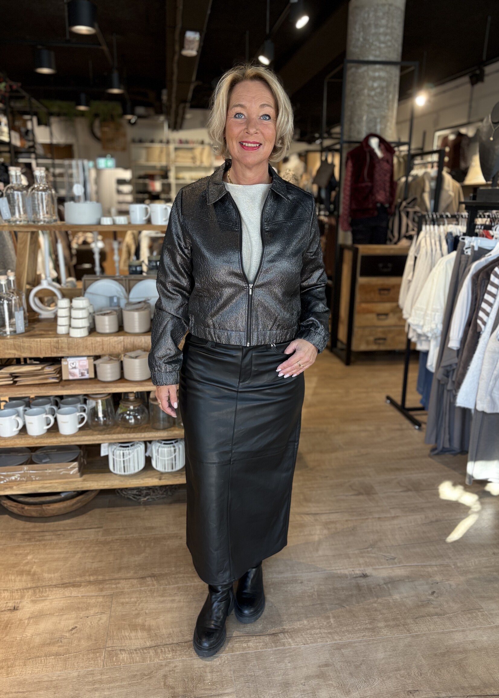 Red Button Rok Aline Faux Leather - Black