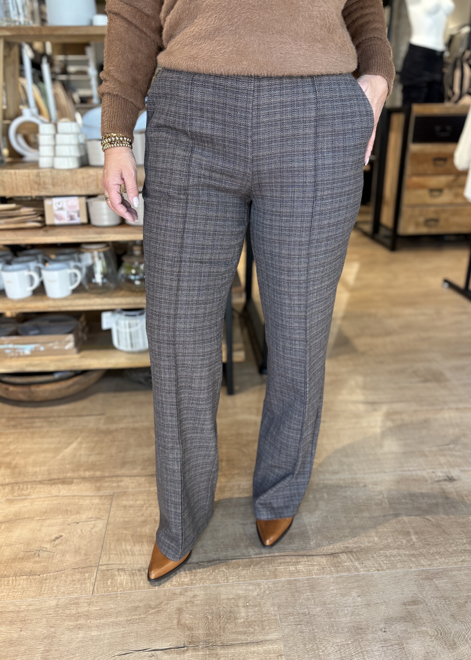 Red Button Broek Colette Fancy Tweed - Mud