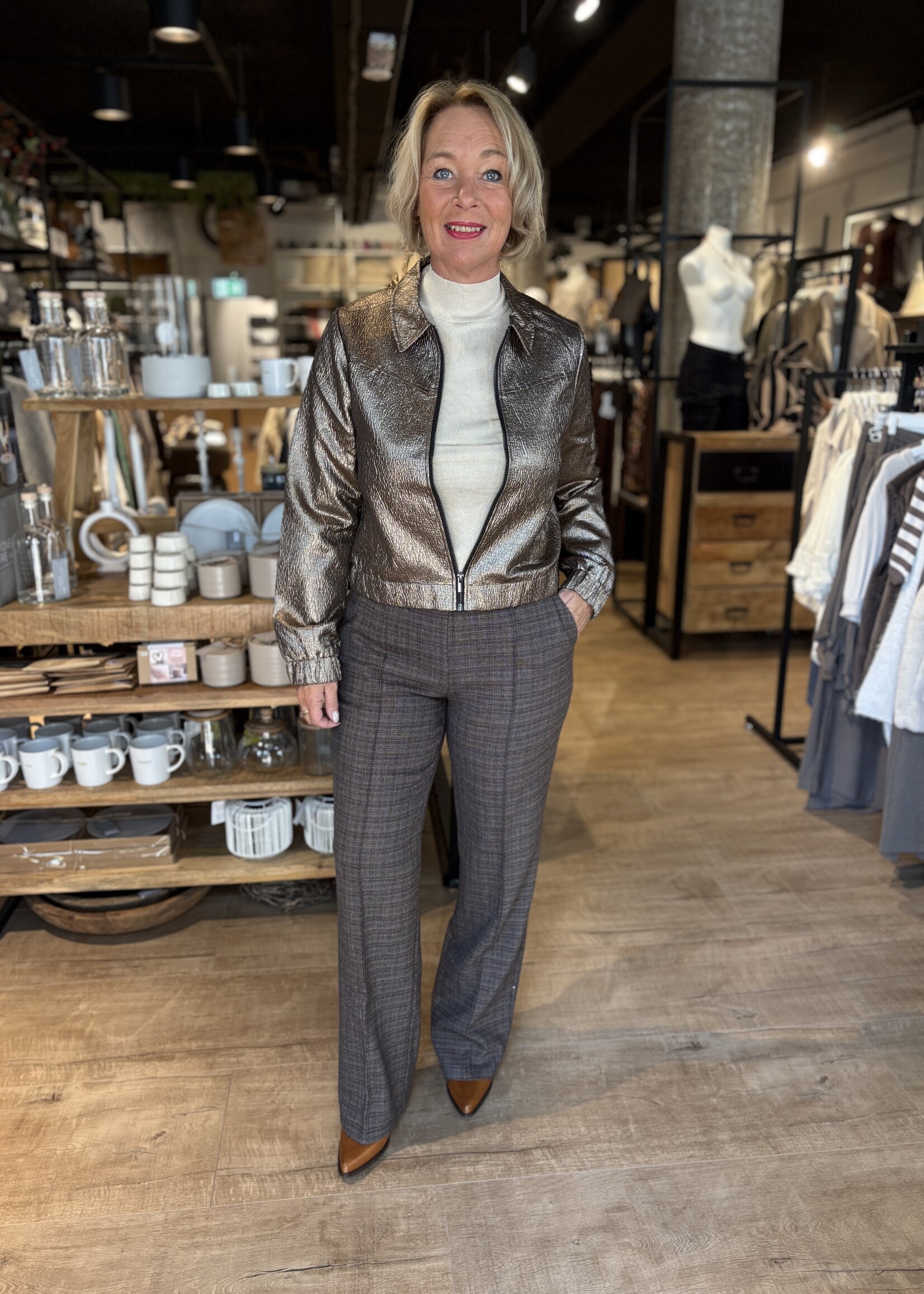 Red Button Bomber Metallic - Coppergold