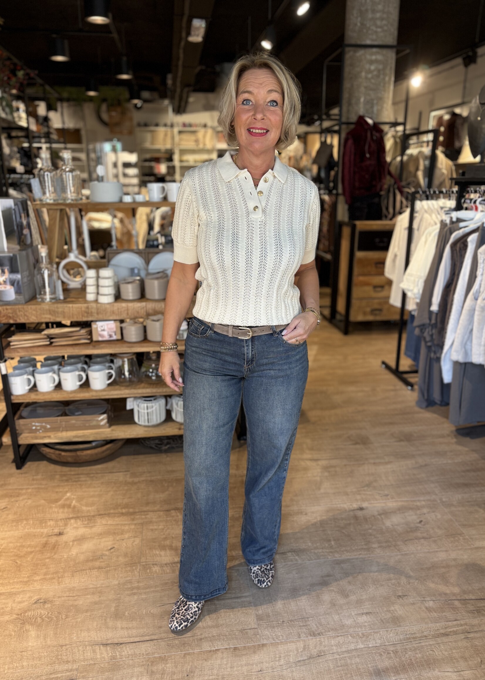 Elvira Top Mia - Ecru