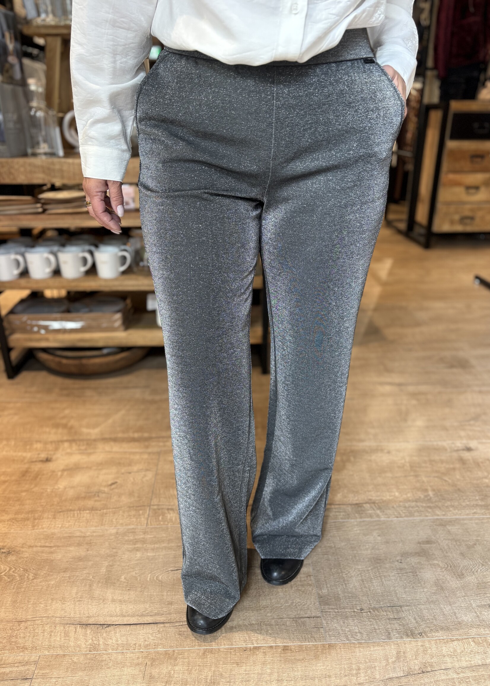 Red Button Broek Claudette Lurex - Lava