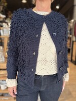 Red Button Jacket Loops - Indigo