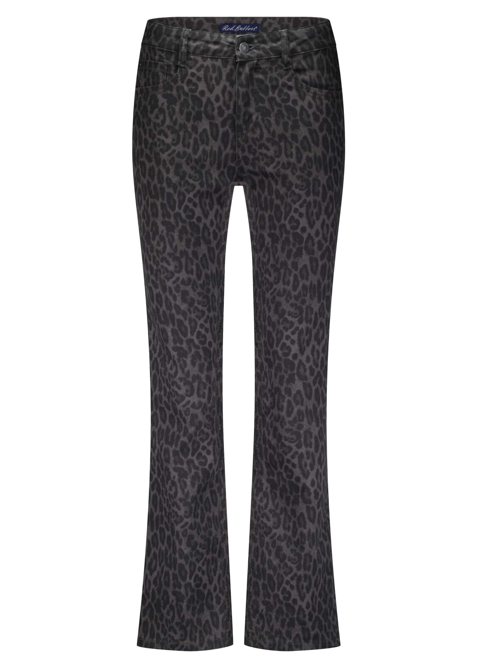 Red Button Broek Kim Leopard - Lava