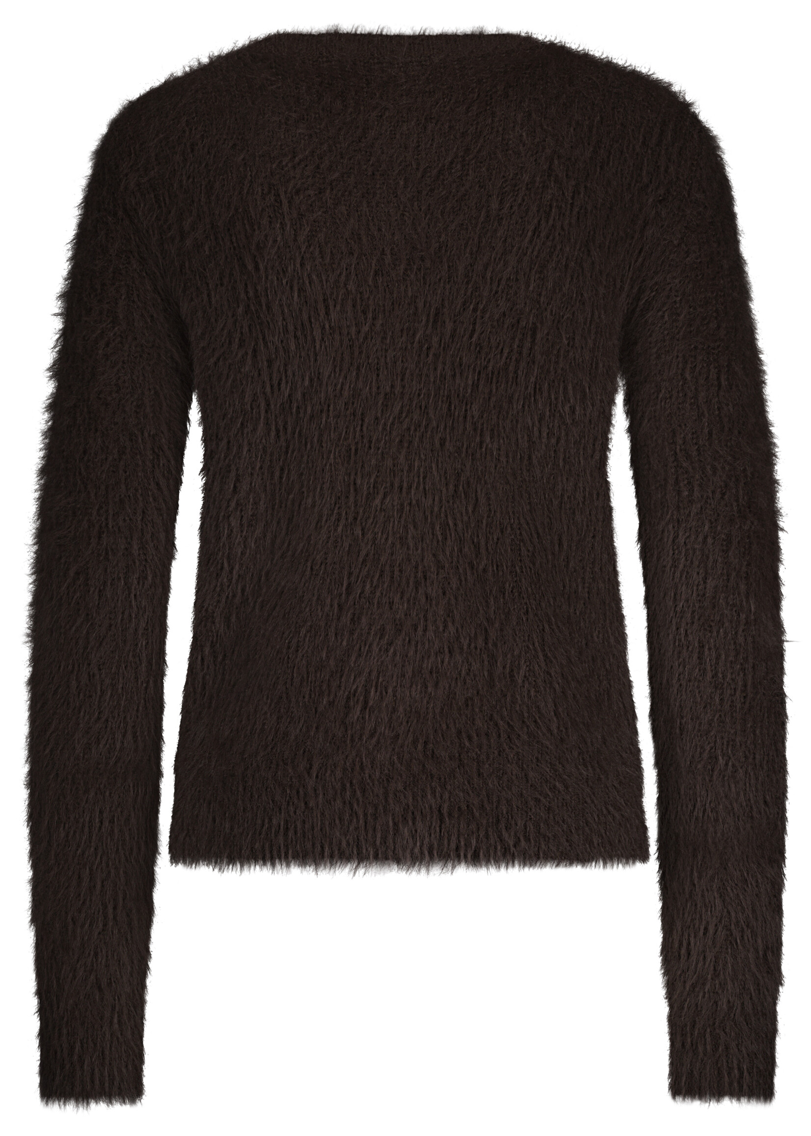 Red Button Vest Fuzzy - Espresso