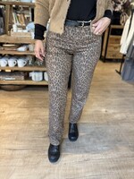 Red Button Broek Kim Leopard - Mid Brown